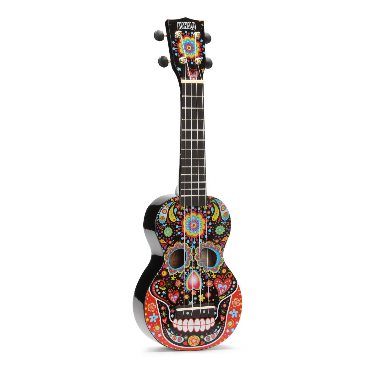 Mahalo MA1-SKBK Art Soprano Ukulele - Day of the Dead Graphic
