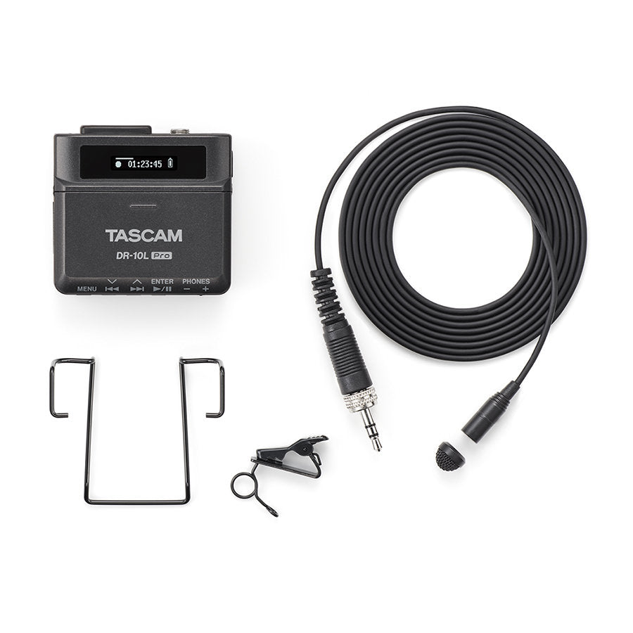 Tascam DR-10L PRO Ultra-Compact 32-bit Float Audio Field Recorder w/ Lavalier Mic