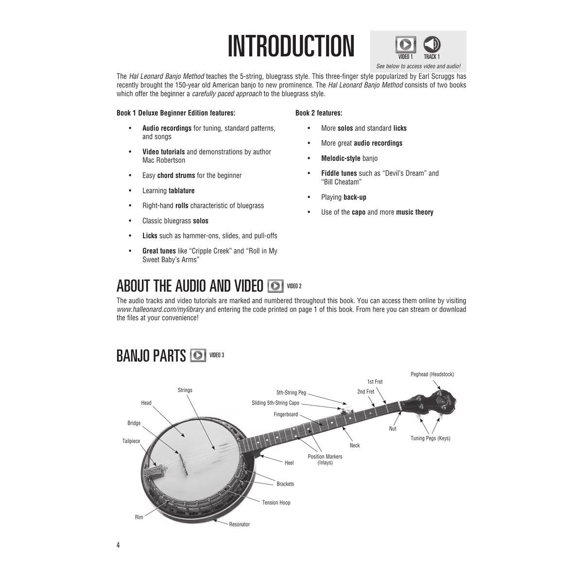 Hal Leonard Banjo Method Book 1 - Deluxe Beginner Edition for 5-String Banjo