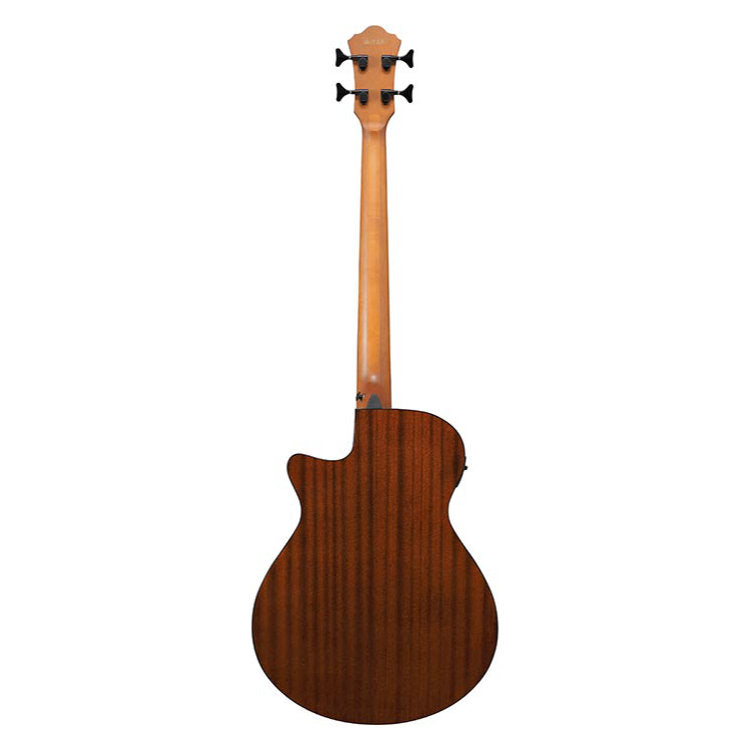 Ibanez Acoustic Bass Series Acoustic-Electric Bass Guitar - Transparent Black Sunburst High Gloss - Natural High Gloss Back and Sides