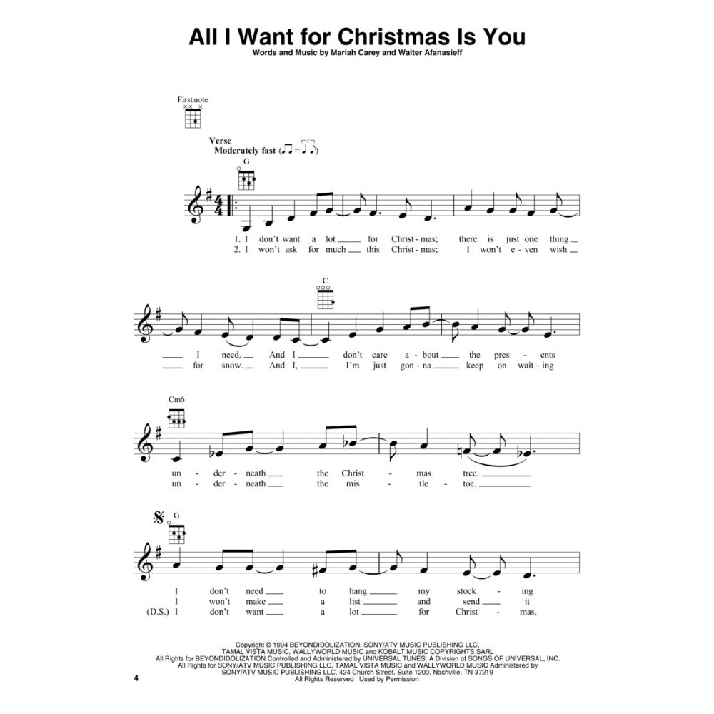 Hal Leonard A Sentimental Christmas for Ukulele - Ukulele Songbook Softcover