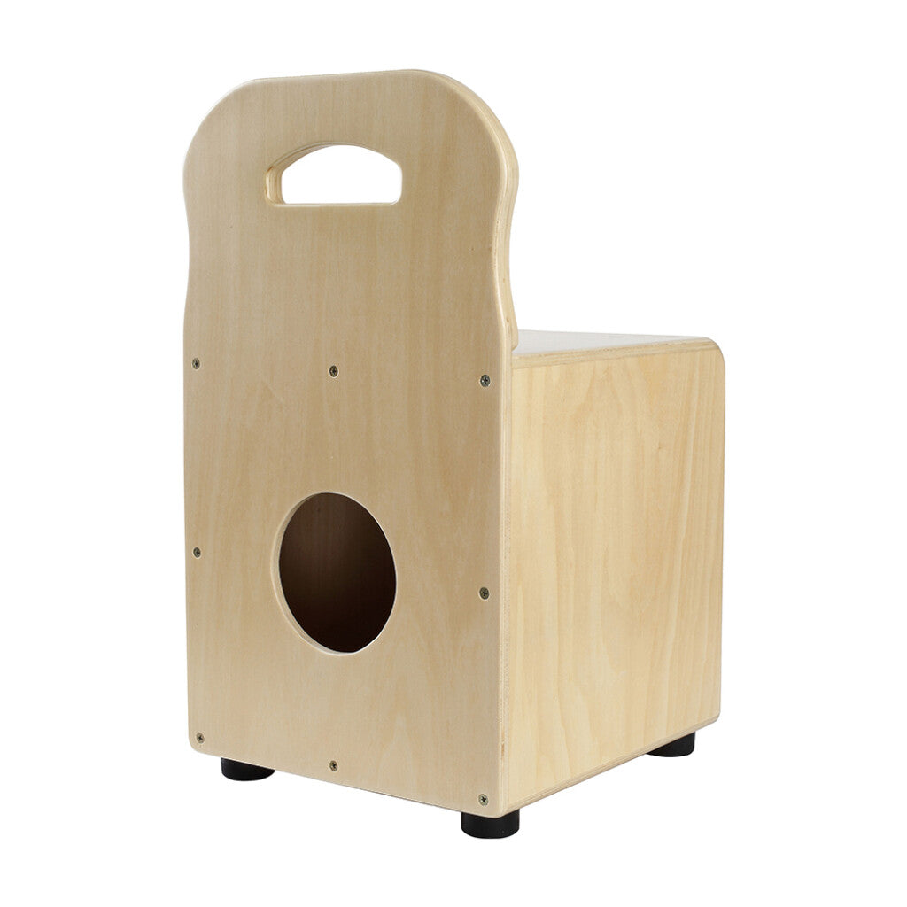 Stagg Basswood Kid's Cajón w/ EasyGo Backrest - Natural-Coloured Front Board - Bananas at Large®