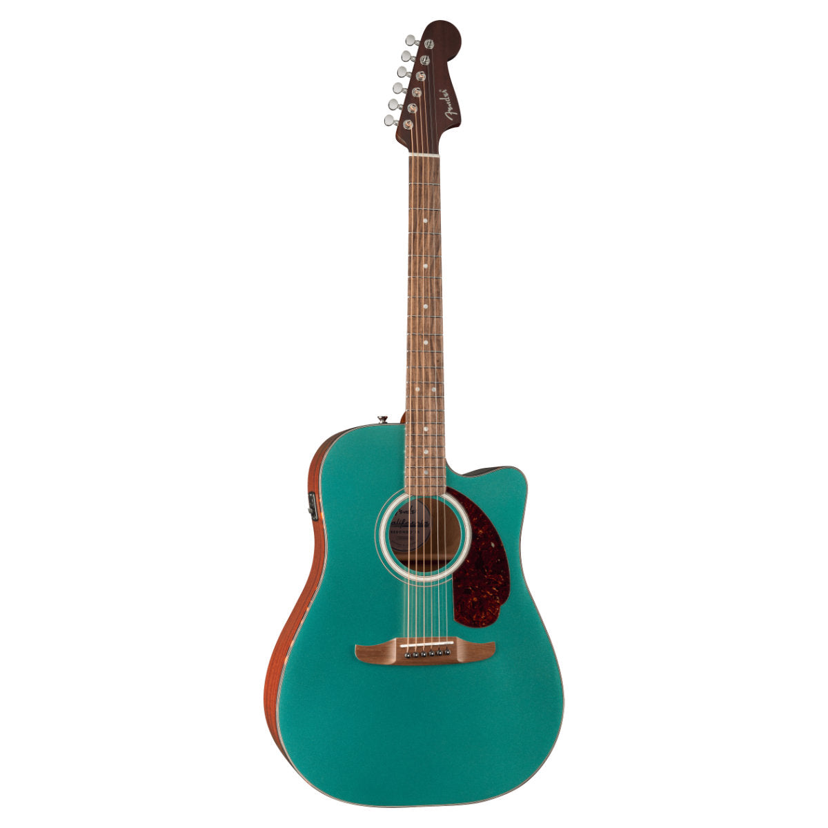 Fender California Deluxe Redondo CE Acoustic-Electric Guitar - Tortoiseshell Pickguard - Sherwood Green