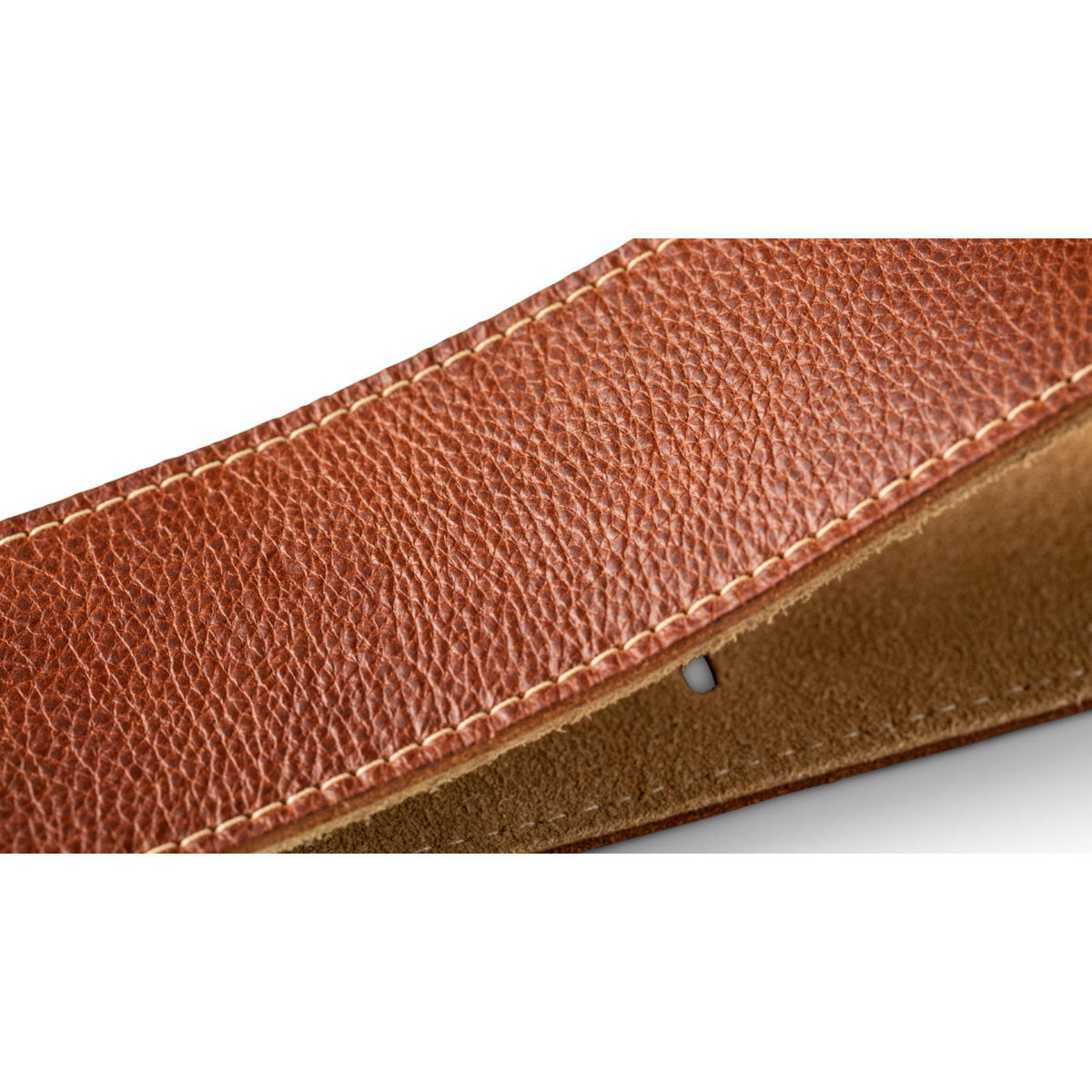 Taylor 2.5" Leather Guitar Strap - Suede Back - Medium Brown