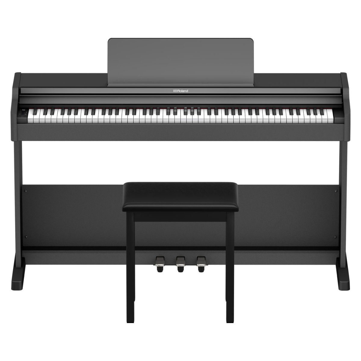 Roland RP-107 Digital Upright Piano with Stand, Bench, and Pedals - Black