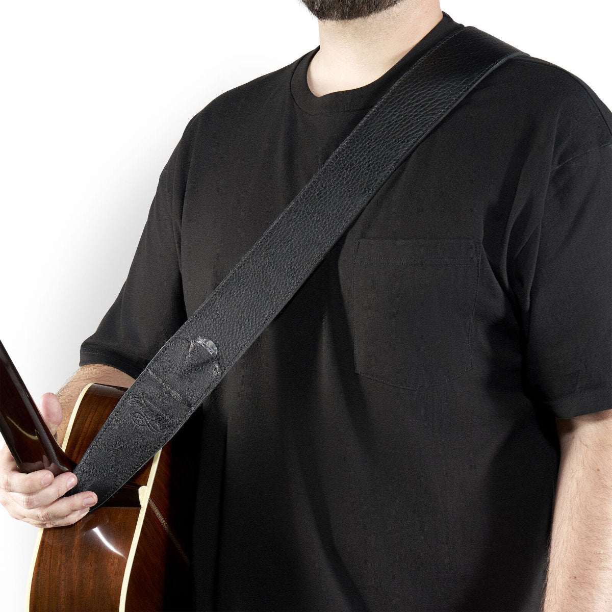 Martin Custom Shop Leather Pickholder Strap - Black - Bananas at Large®