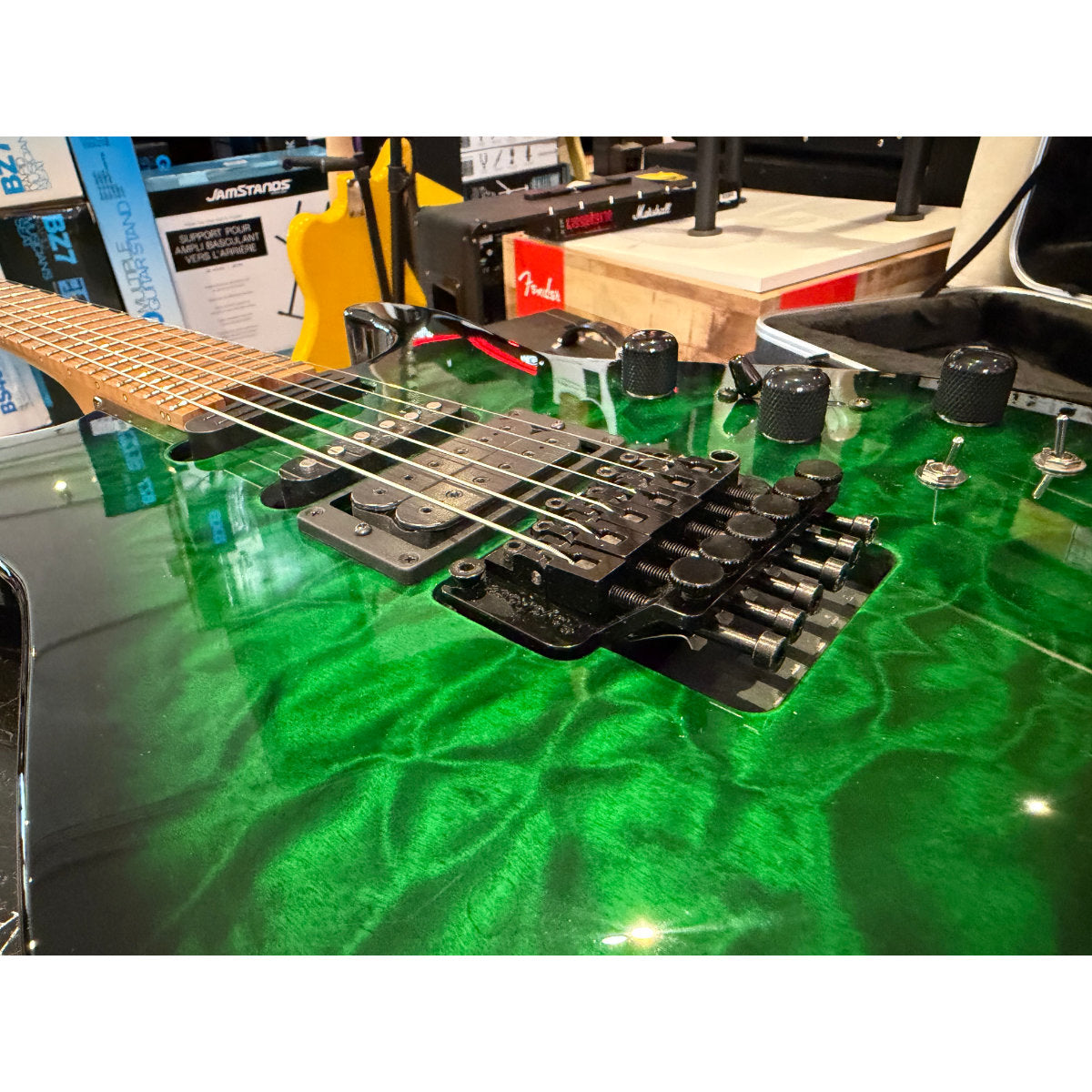 Jackson Custom Shop USA #508 Hand-Selected Bananas At Large Exclusive Special Edition PC1 Electric Guitar - Trans Green Burst