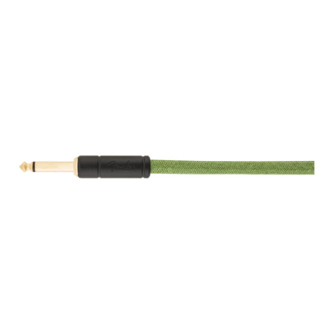 Fender Festival Hemp Instrument Cable - 10 ft. - Straight/Angle - Pure Hemp - Green