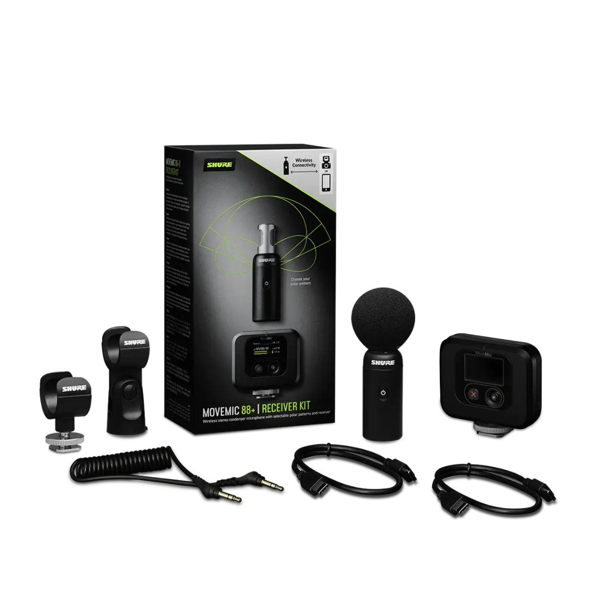 Shure MoveMic 88+ Wireless Video Microphone - Receiver Kit