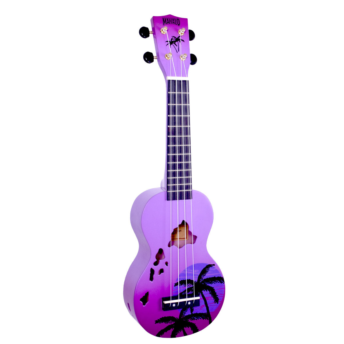Mahalo MD1-HAPPB Hawaii Soprano Ukulele - Purple Burst