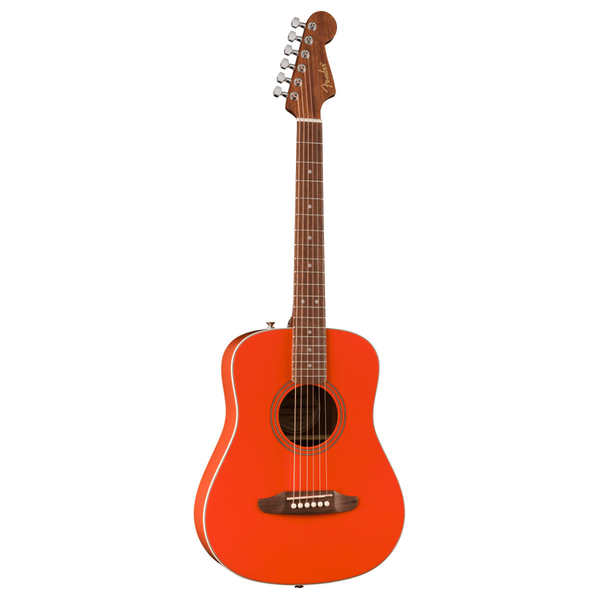Fender California Standard Redondo Mini Acoustic Guitar w/ Bag - Spruce Top - Fiesta Red