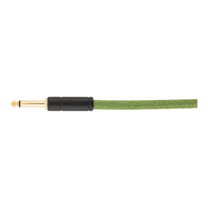 Fender Festival Hemp Instrument Cable - Straight/Angle - 18.6in - Pure Hemp - Green - Bananas at Large®
