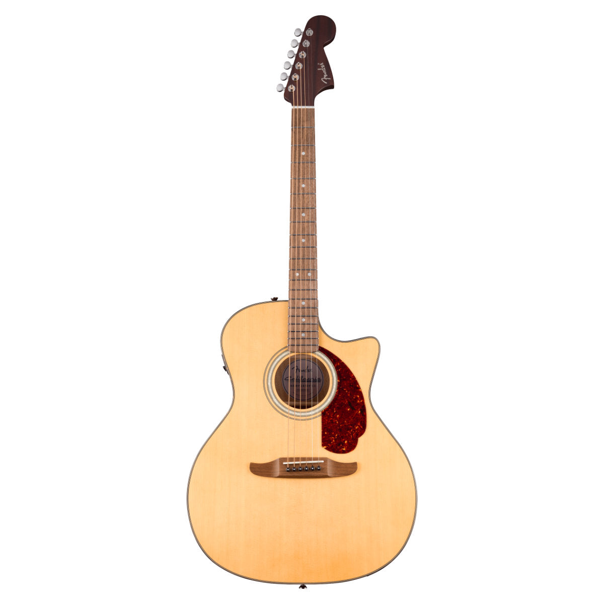 Fender California Deluxe Newporter CE Acoustic-Electric Guitar - Tortoiseshell Pickguard - Natural