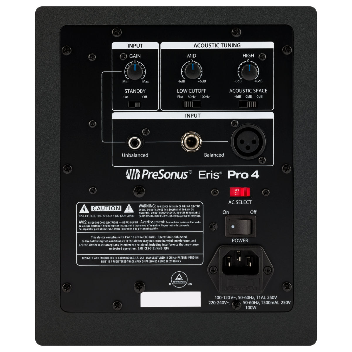 Presonus Eris Pro 4 Black Studio Monitor - Single - Black - Bananas at Large®