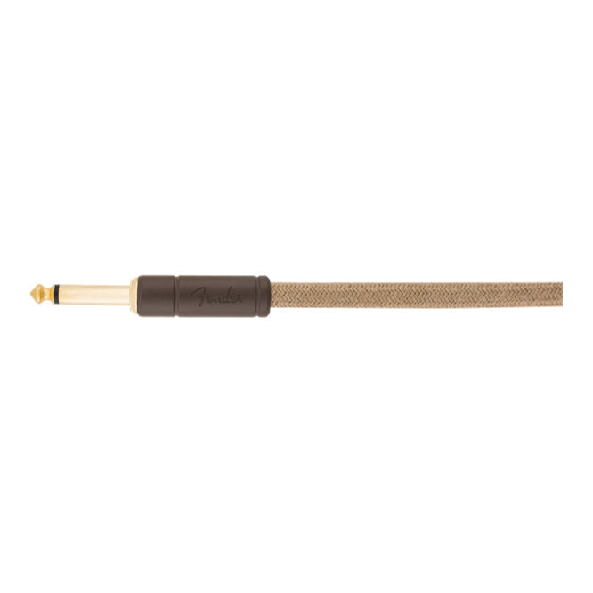 Fender Festival Hemp Instrument Cable - 10 ft. - Straight/Angle - Pure Hemp - Natural