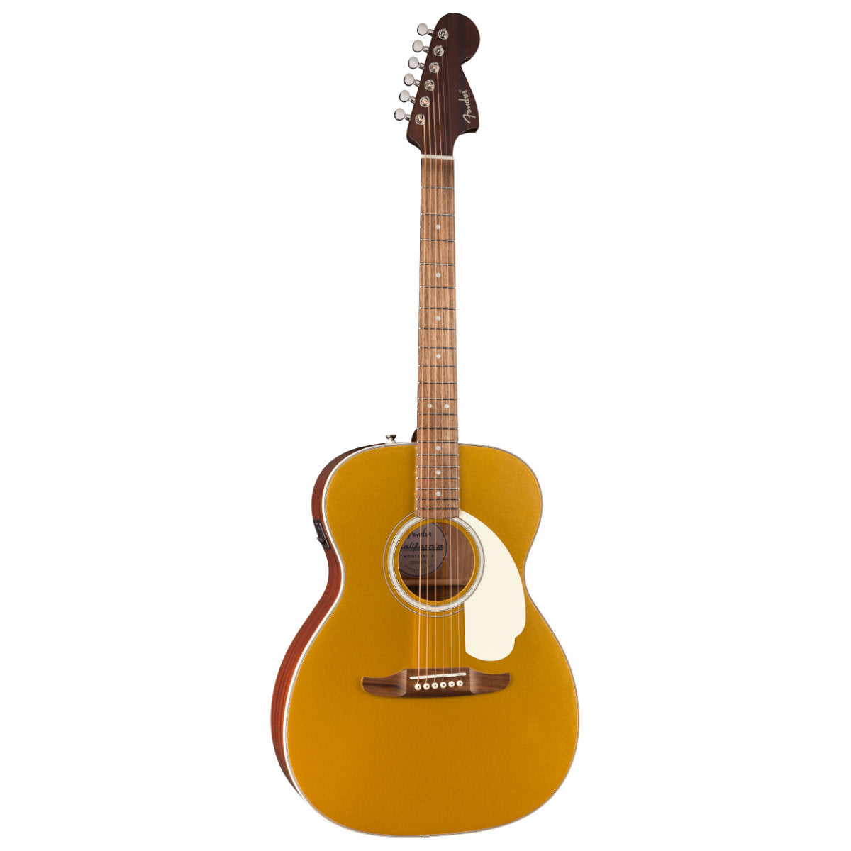 Fender California Deluxe Monterey E Acoustic-Electric Guitar - Ivory Pickguard - Aztec Gold