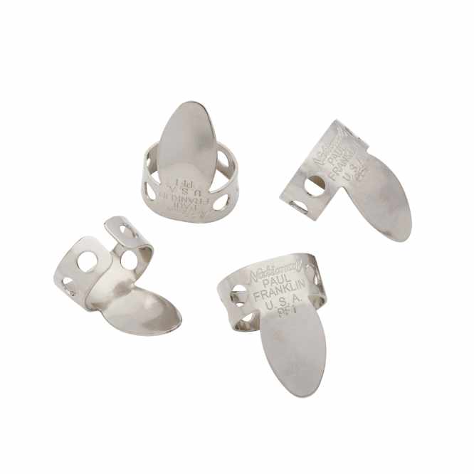 D'Addario Paul Franklin National Finger Picks - Nickel - 4-Pack