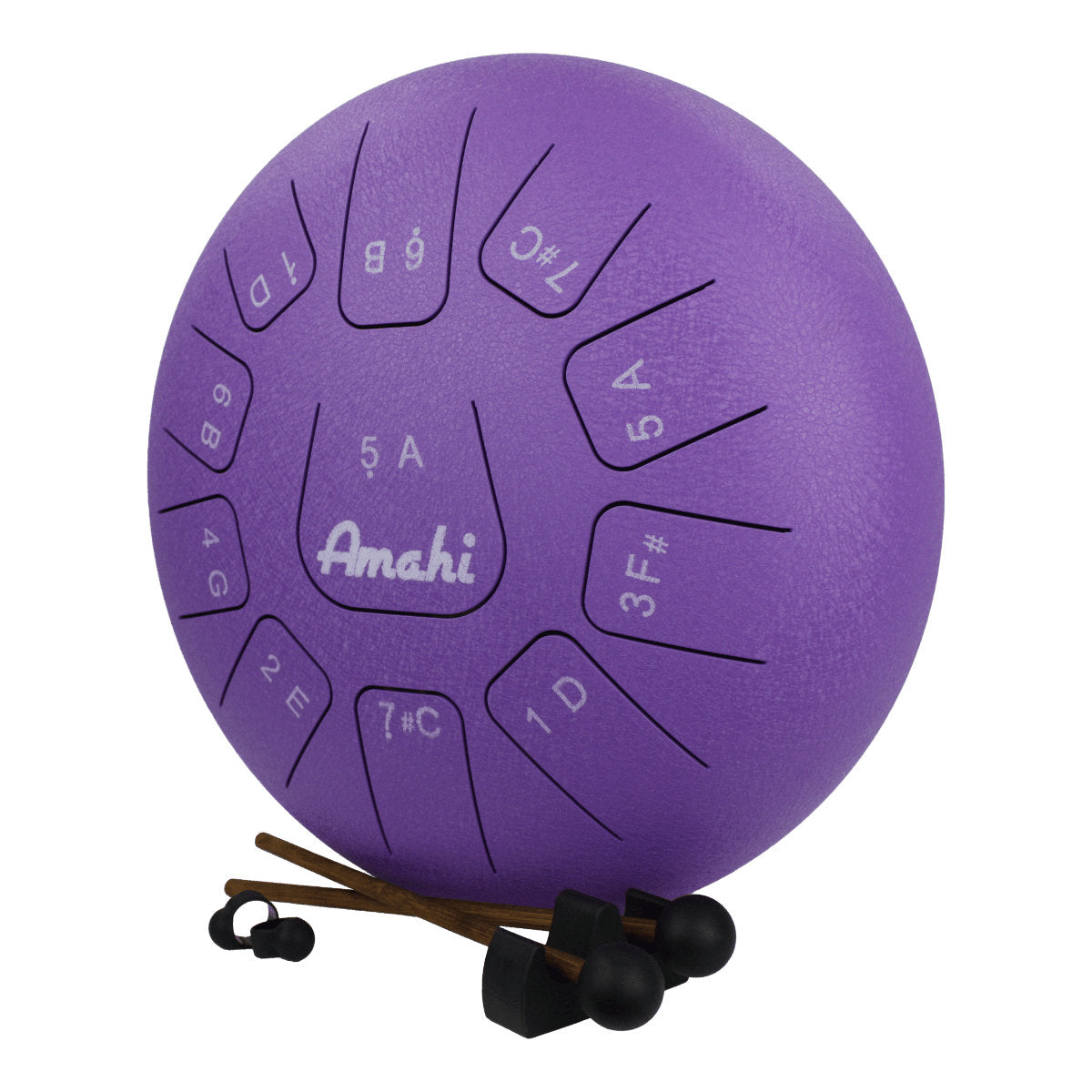 Amahi Steel Tongue Drum w/ Carry Bag - 12in - Purple