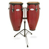 Toca Percussion Synergy Series Wood Conga Set with Stand - Transparent Red