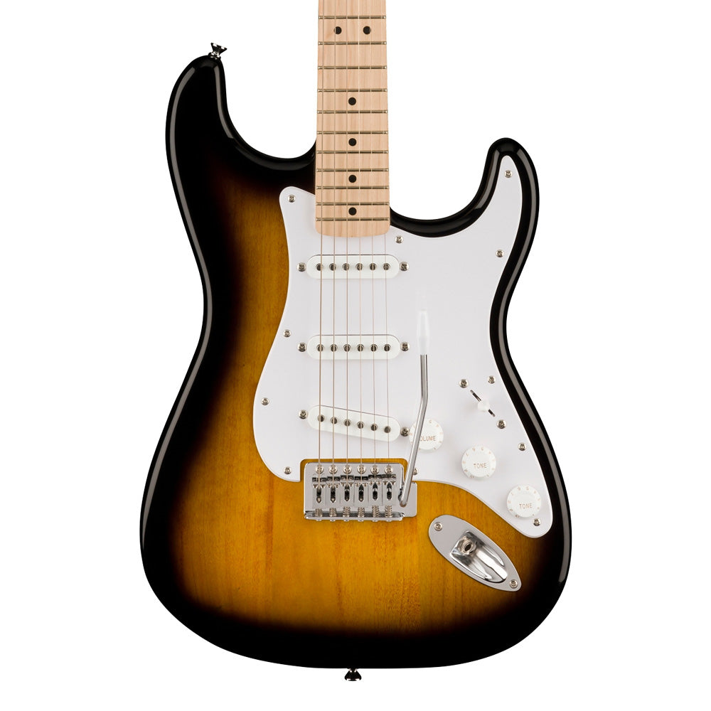 Squier Sonic Stratocaster Electric Guitar - 2-Color Sunburst with Maple Fingerboard & White Pickguard
