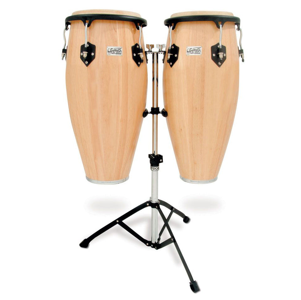 Toca Percussion Player Series Wood Conga Set with Double Stand - Natural