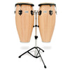 Toca Percussion Player Series Wood Conga Set with Double Stand - Natural