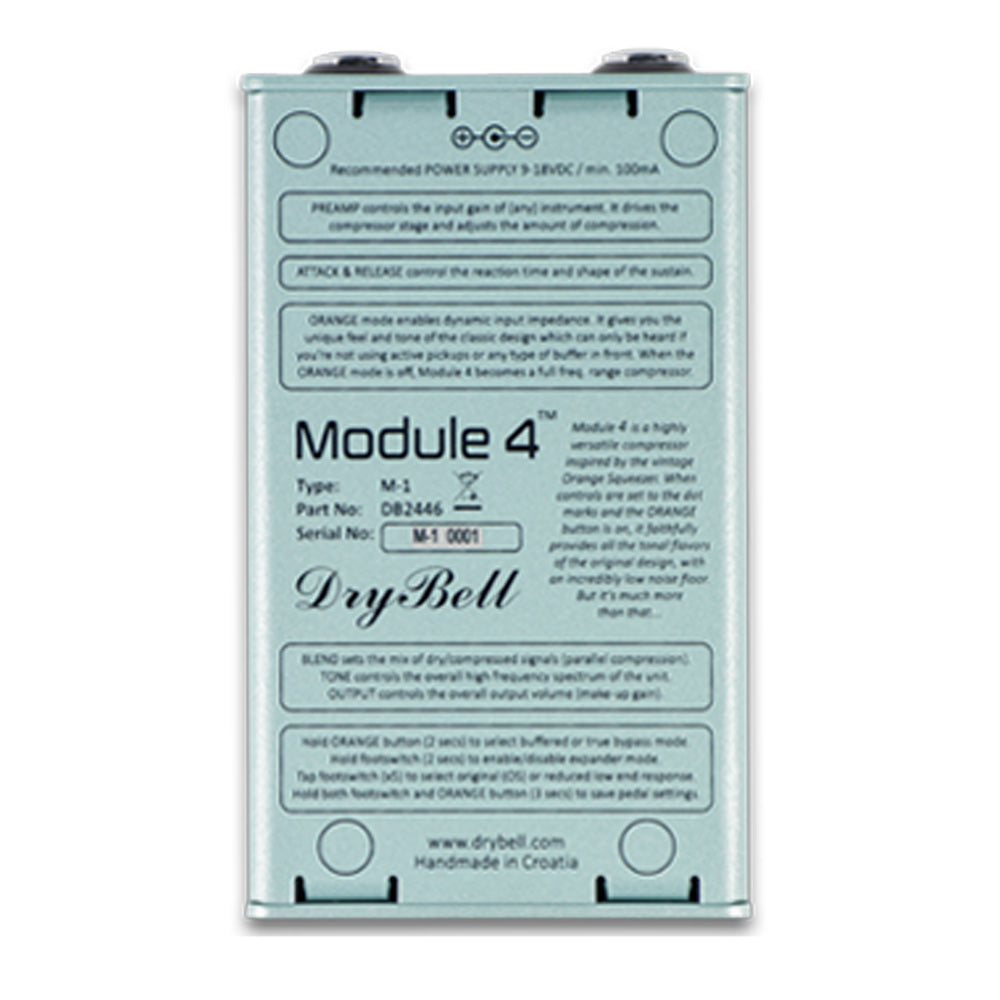 Drybell Module 4 Armstong Orange Squeezer Flavored Compressor Pedal