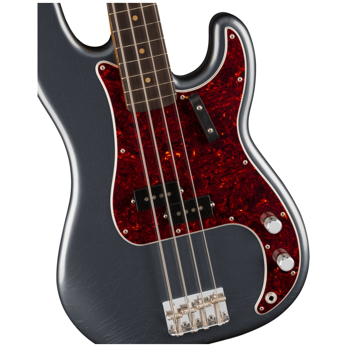 Fender Limited Edition Vintera® II Road Worn® '60s Precision Bass® - Rosewood Fingerboard - Charcoal Frost Metallic - Bananas at Large®