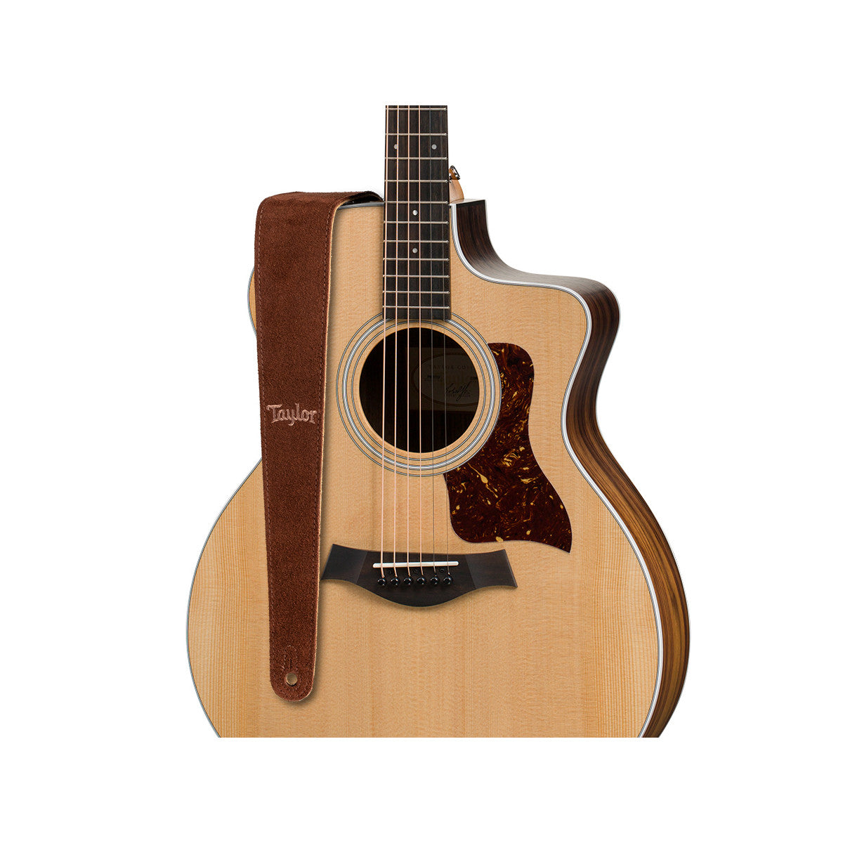 Taylor Embroidered Suede 2.5 in. Guitar Strap - Chocolate Brown - Bananas at Large®