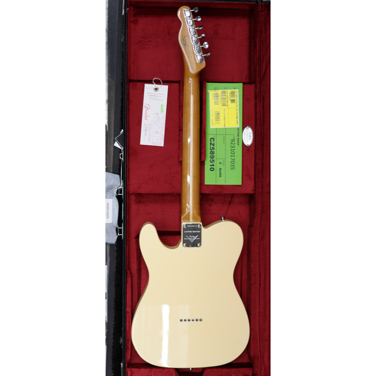 Fender Custom Shop #177 Limited Edition Hand-Selected Custom Deluxe Roasted Tele Electric Guitar - NOS w/ Matching Headcap - Aged Vintage White - Bananas at Large®