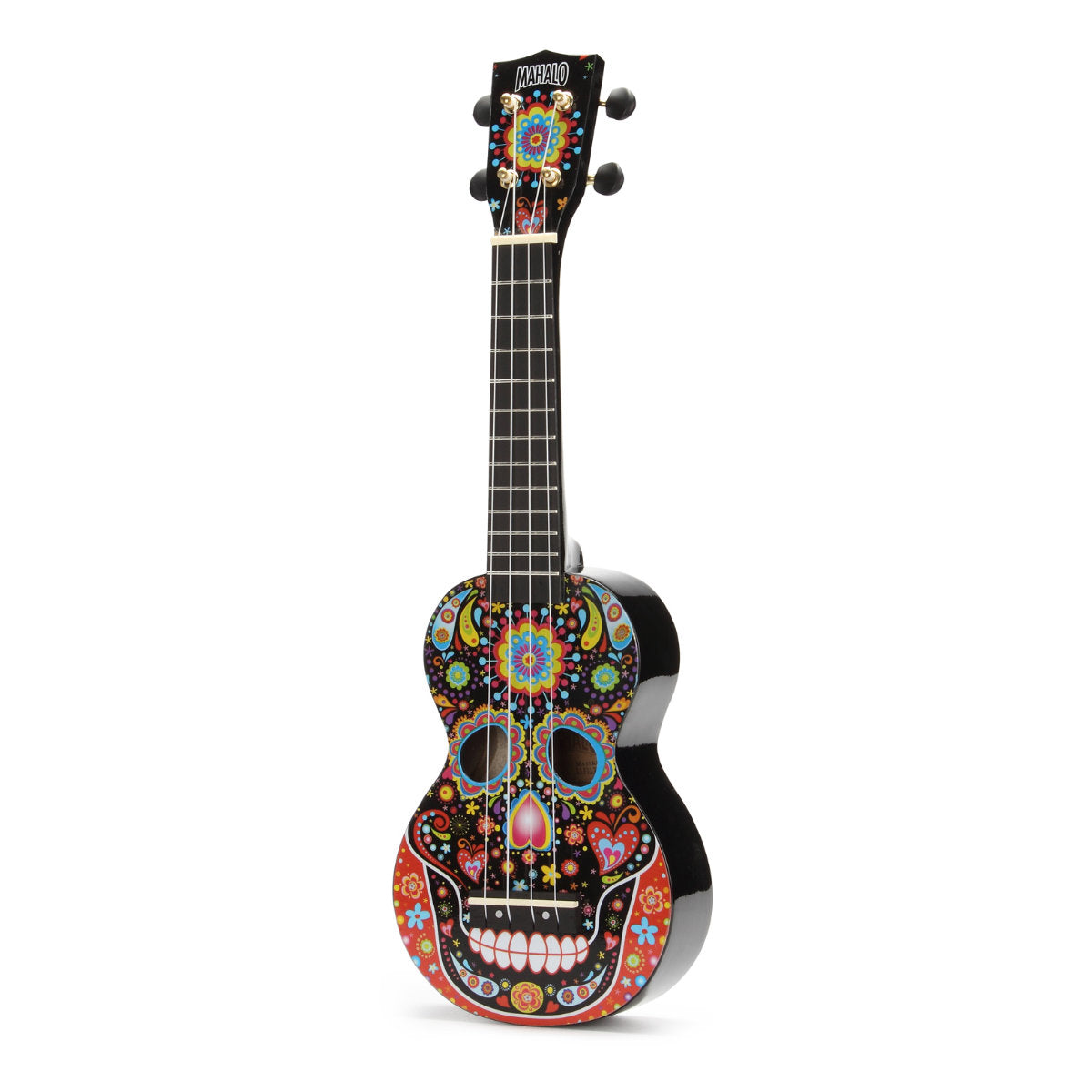Mahalo MA1-SKBK Art Soprano Ukulele - Day of the Dead Graphic