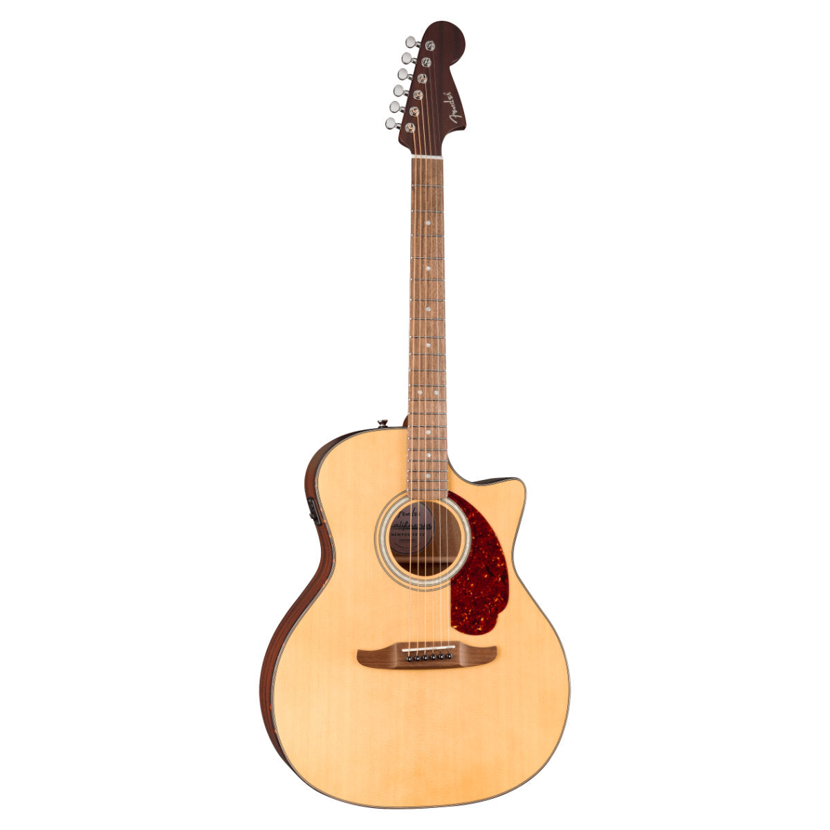 Fender California Deluxe Newporter CE Acoustic-Electric Guitar - Tortoiseshell Pickguard - Natural