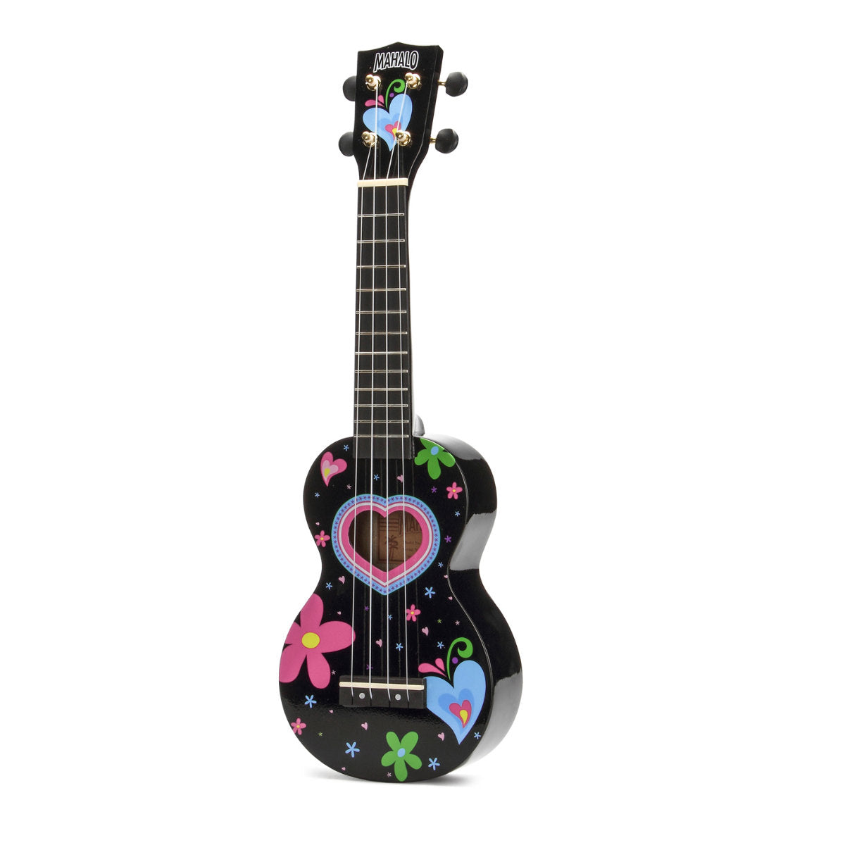 Mahalo MA1-HEBK Art Series Soprano Ukulele - Heart Graphic