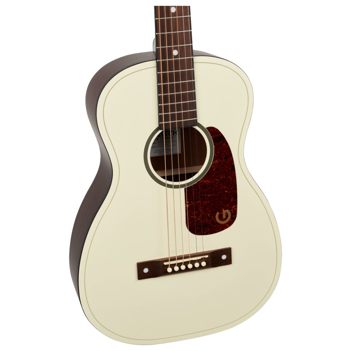 Gretsch Jim Dandy Parlor Limited Edition Acoustic Guitar - Walnut Fingerboard Tortoise Pickguard - Vintage White