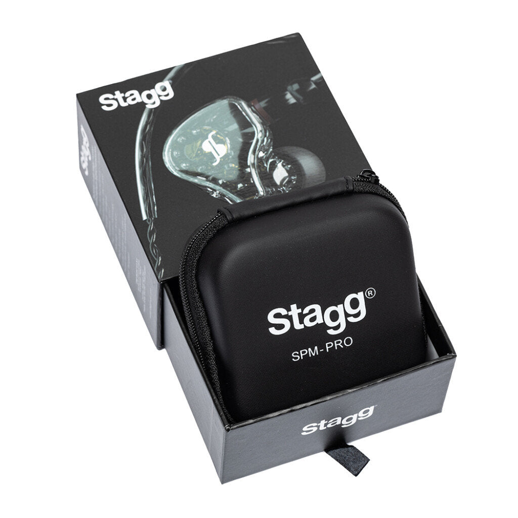 Stagg Superior In-Ear Stage Monitors w/ Premium Hybrid Transducers - Transparent