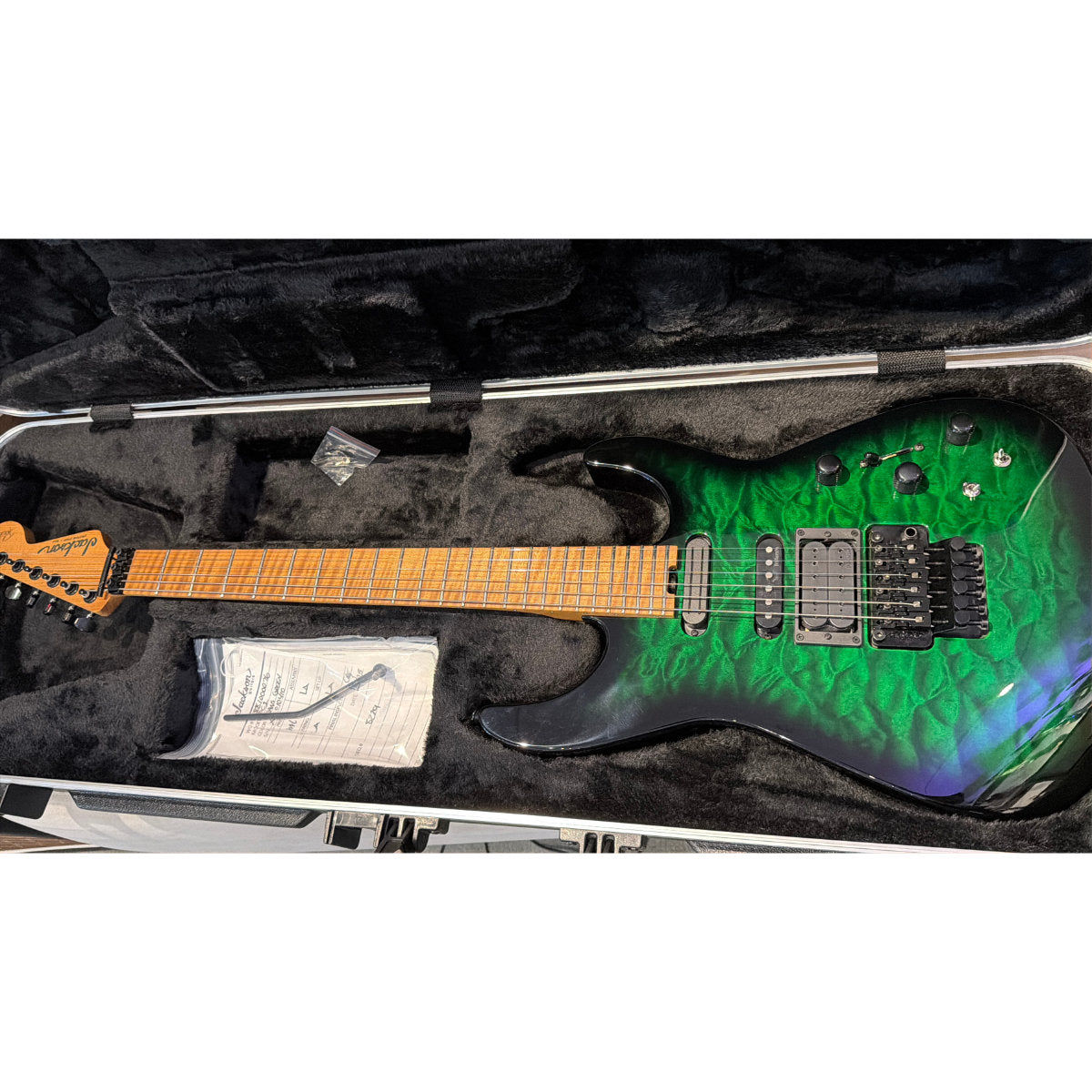 Jackson Custom Shop USA #508 Hand-Selected Bananas At Large Exclusive Special Edition PC1 Electric Guitar - Trans Green Burst
