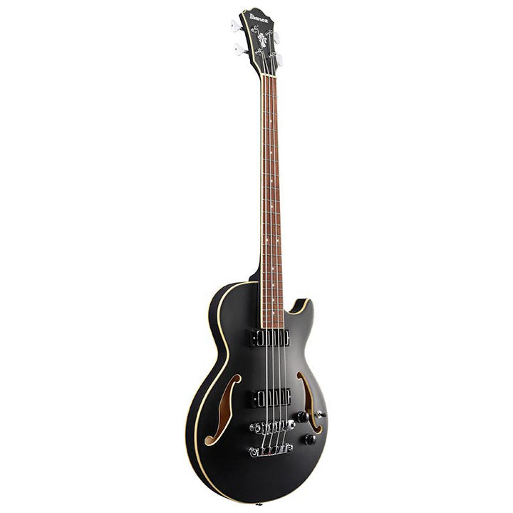 Ibanez AGB200 Artcore Semi-Hollow Electric Bass - Black Flat - Bananas at Large®