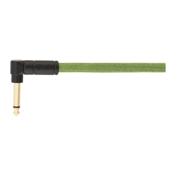 Fender Festival Hemp Instrument Cable - 10 ft. - Straight/Angle - Pure Hemp - Green