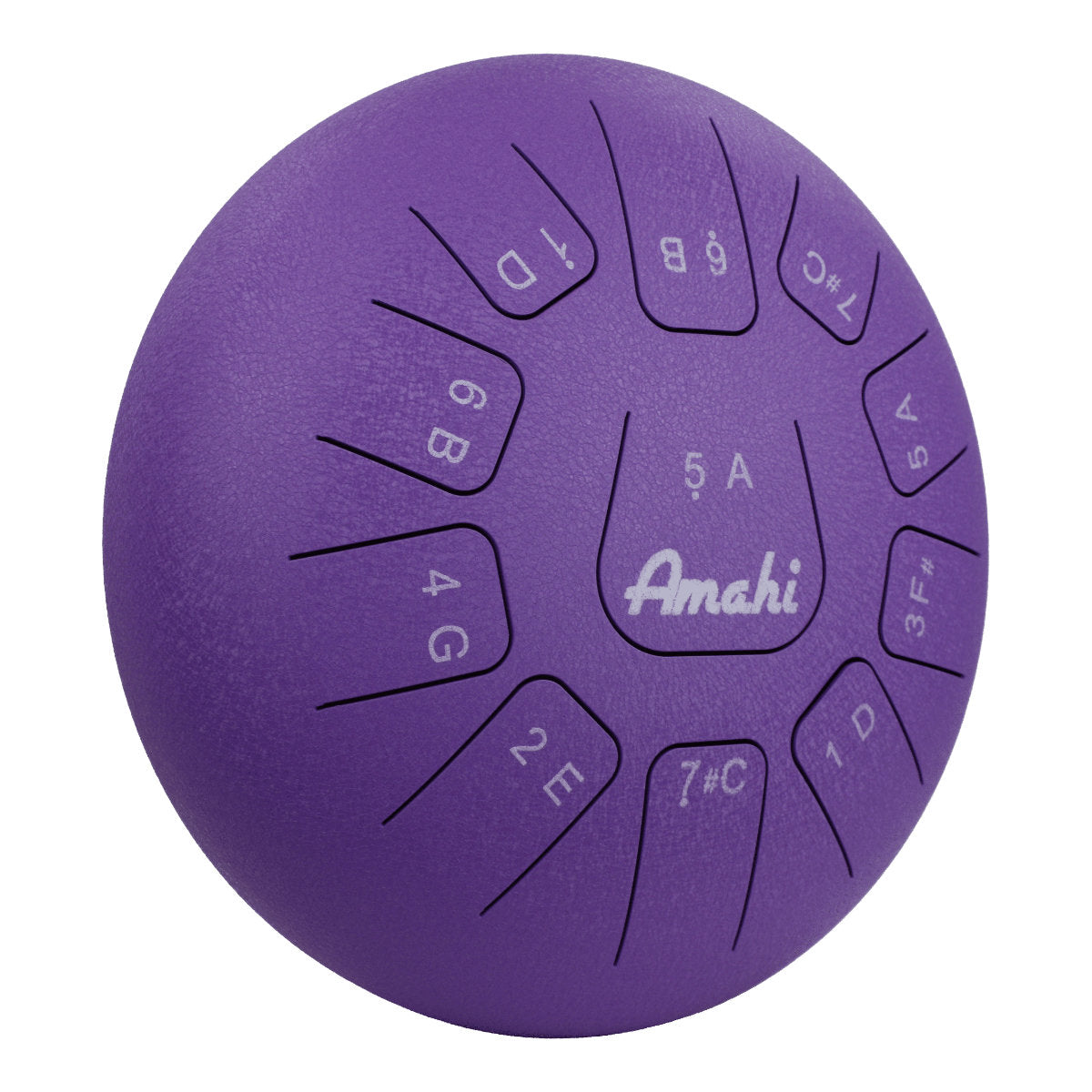 Amahi Steel Tongue Drum w/ Carry Bag - 12in - Purple