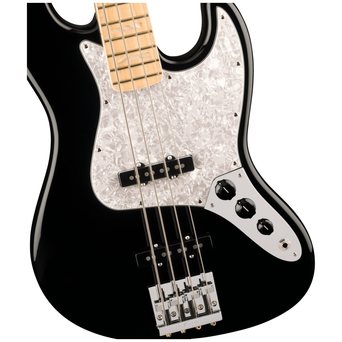Fender USA Geddy Lee Jazz Bass® Guitar - Maple Fingerboard - Black - Bananas at Large®