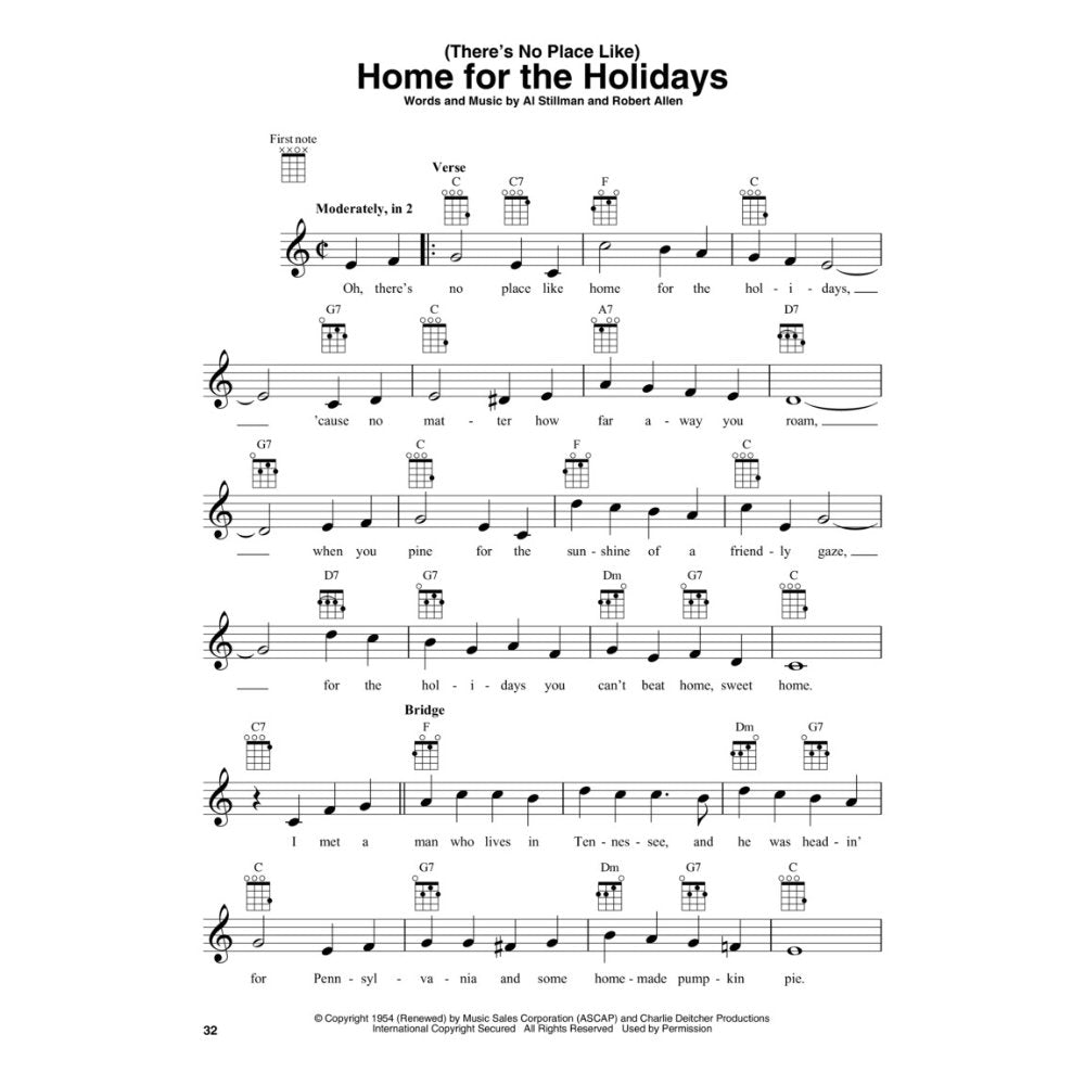 Hal Leonard A Sentimental Christmas for Ukulele - Ukulele Songbook Softcover