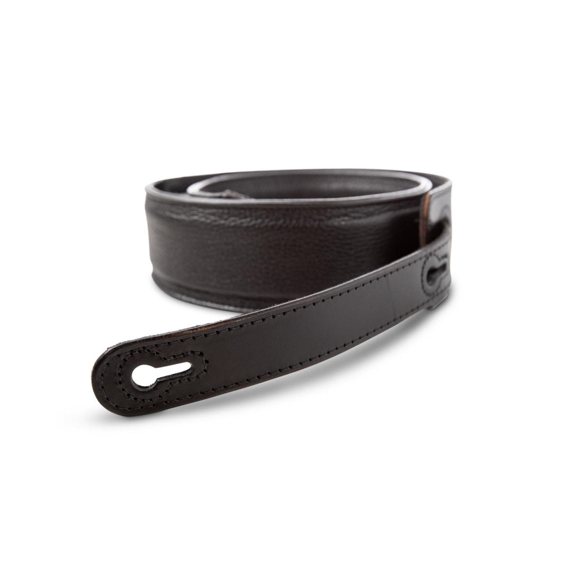 Taylor Nouveau Embroidered Leather Guitar Strap - Black Leather - 3in