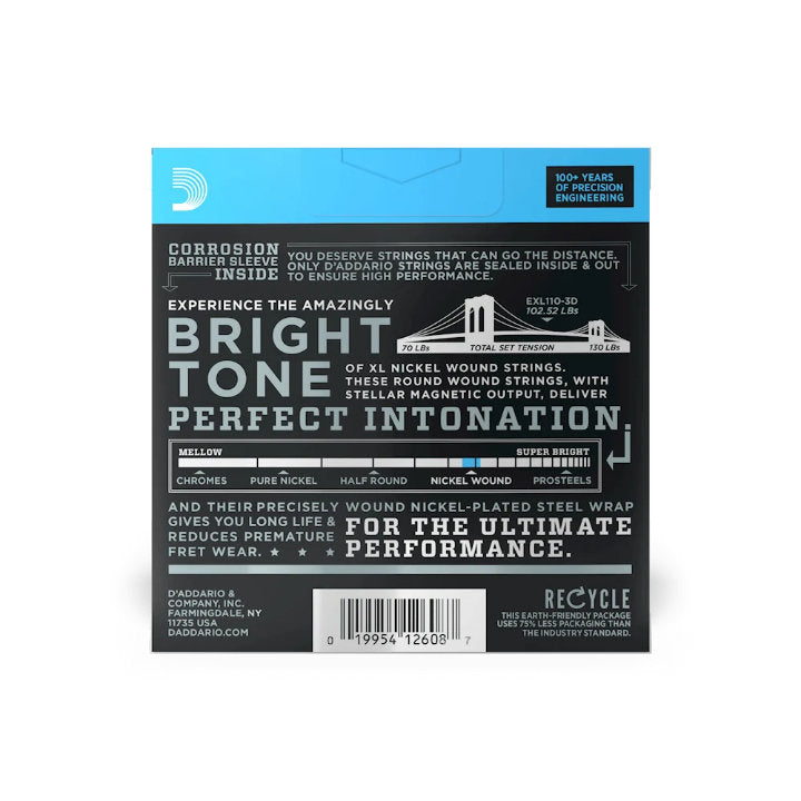 D'Addario ESXL110 Electric Guitar Strings - 10-46 Regular Light - 3-Pack