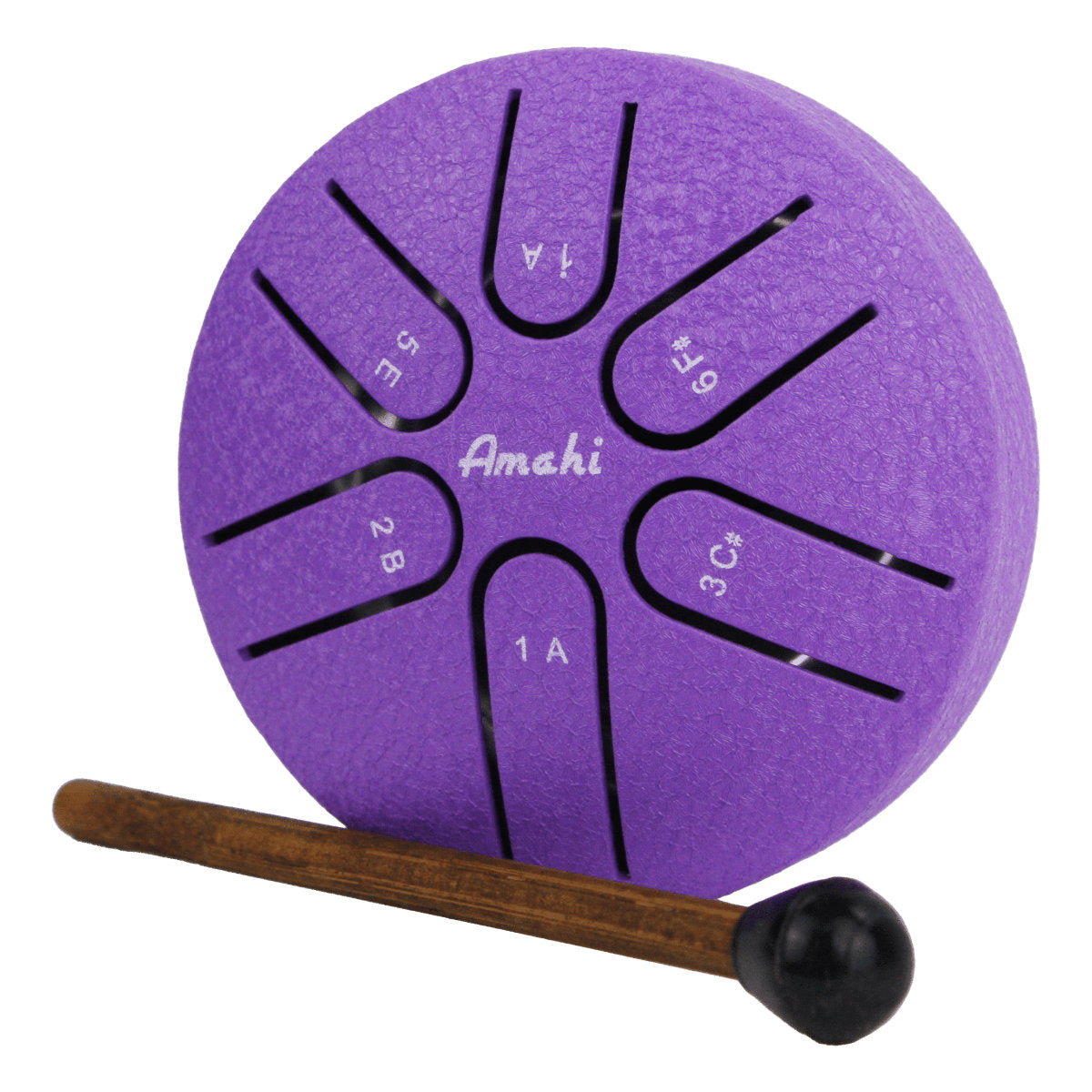 Amahi Steel Tongue Drum w/ Carry Bag - 3in - Purple