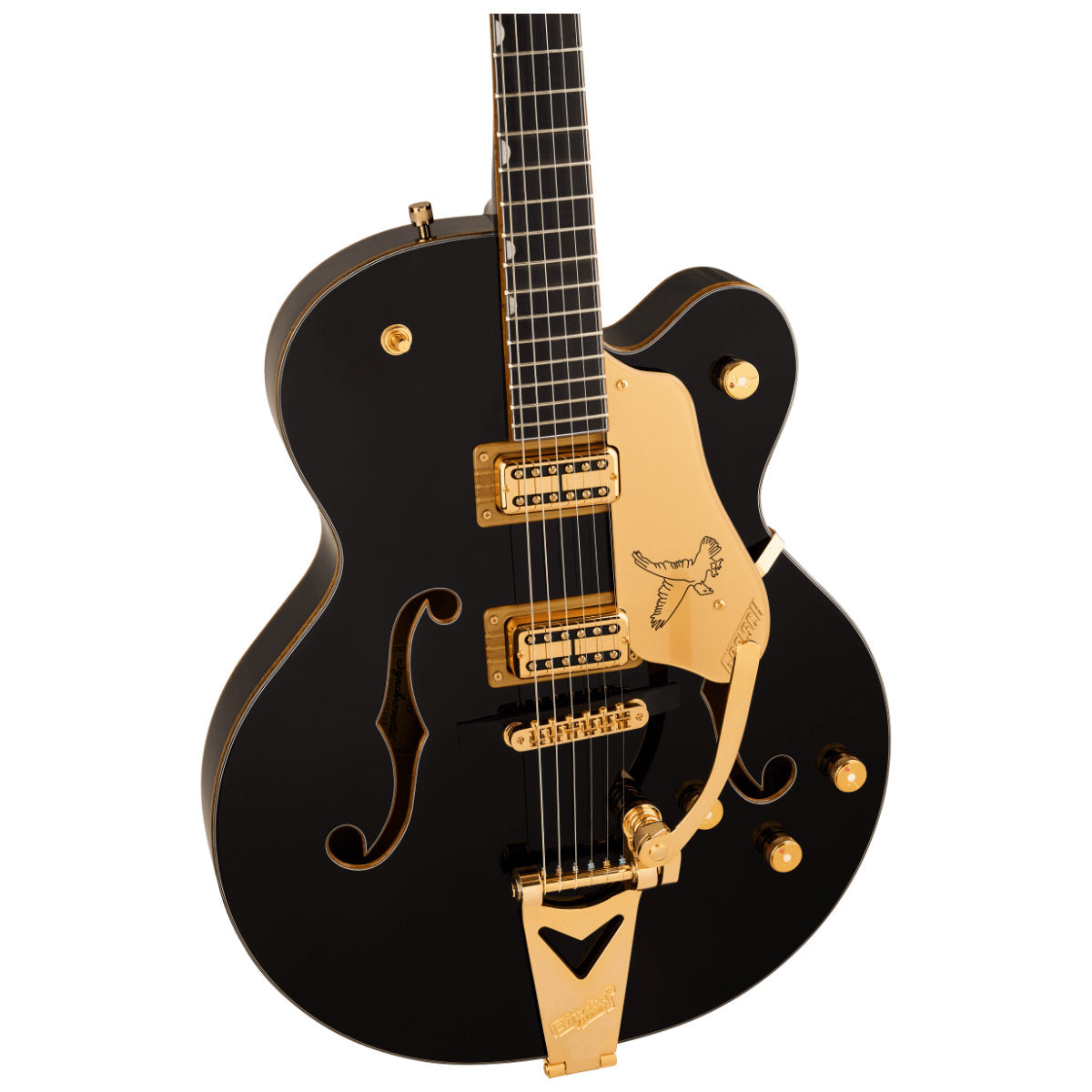 Gretsch Synchromatic™ Falcon™ Hollow Body Single-Cut Electric Guitar w/ Bigsby® - Ebony Fingerboard - Black - Bananas at Large®