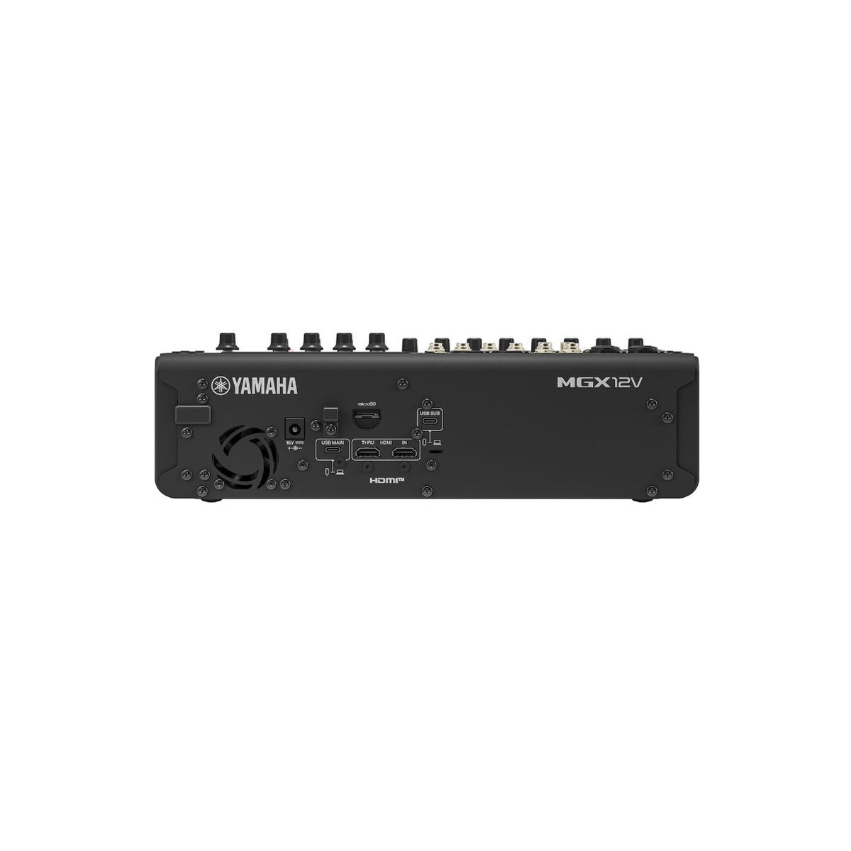 Yamaha MGX12V 18-Channel Digital Mixing Console & Dual USB-C Audio/Video Interface - Black