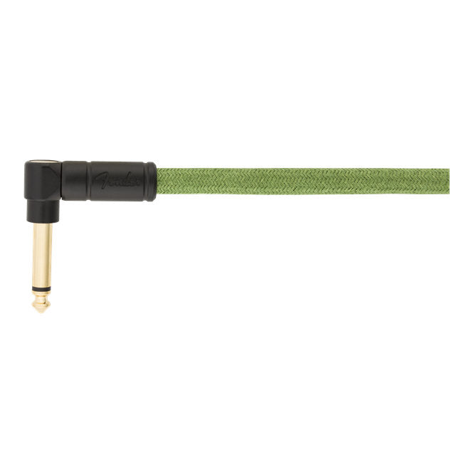 Fender Festival Hemp Instrument Cable - Straight/Angle - 18.6in - Pure Hemp - Green - Bananas at Large®