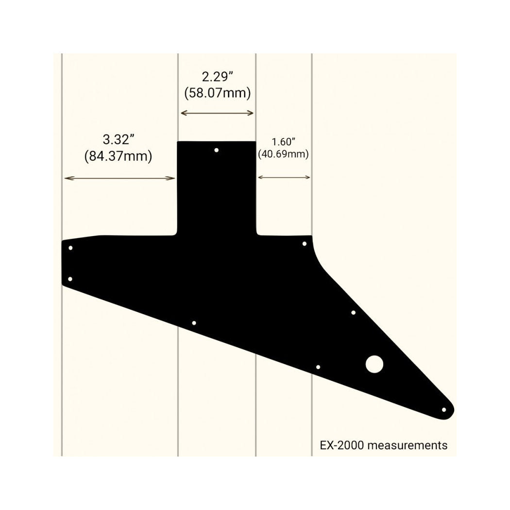 WD Music EX-2003 WD Custom Pickguard For Gibson 2010-2018 Explorer - Black