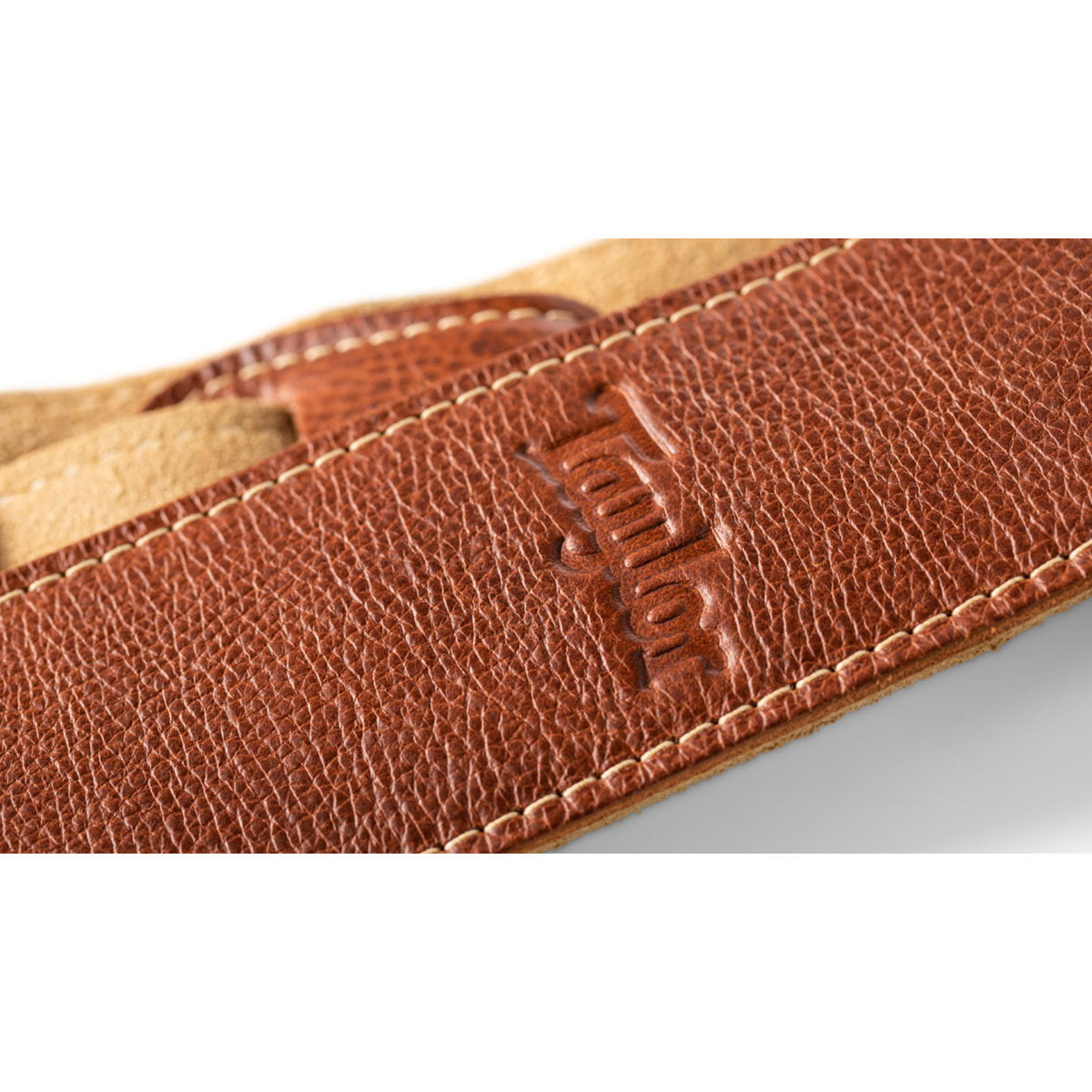 Taylor 2.5" Leather Guitar Strap - Suede Back - Medium Brown