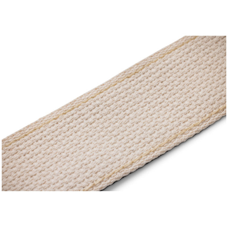 Taylor Academy Strap Jacquard Leather & Cotton Guitar Strap - 2in - White/Black/Amber Buckle - Bananas at Large®